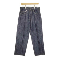 AURALEE HARD TWIST DENIM WIDE PANTS INDIGO 定価29700円 A00P03DM サイズ32 デニムパンツ ネイビー メンズ オーラリー【中古】5-0208G♪