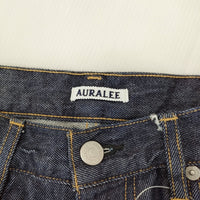 AURALEE HARD TWIST DENIM WIDE PANTS INDIGO 定価29700円 A00P03DM サイズ32 デニムパンツ ネイビー メンズ オーラリー【中古】5-0208G♪