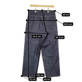 AURALEE HARD TWIST DENIM WIDE PANTS INDIGO 定価29700円 A00P03DM サイズ32 デニムパンツ ネイビー メンズ オーラリー【中古】5-0208G♪