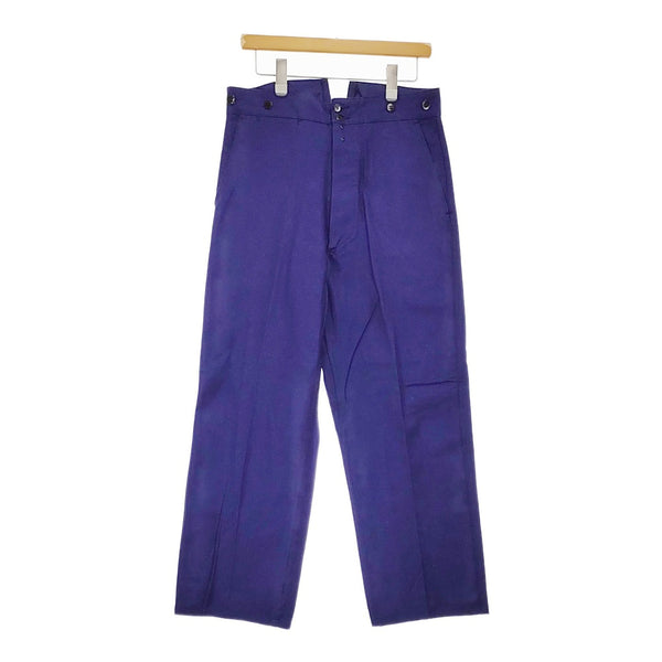 SAVO サヴォ フレンチワークパンツ サスペンダー コットンツイル シンチバック仕様 50s ヴィンテージ パンツ ネイビー メンズ【中古】5-0119M♪