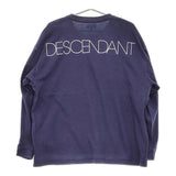 DESCENDANT バックプリント サイズ2 長袖Ｔシャツ カットソー ロンＴ ネイビー メンズ ディセンダント【中古】5-0208M♪