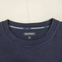 DESCENDANT バックプリント サイズ2 長袖Ｔシャツ カットソー ロンＴ ネイビー メンズ ディセンダント【中古】5-0208M♪