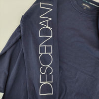 DESCENDANT バックプリント サイズ2 長袖Ｔシャツ カットソー ロンＴ ネイビー メンズ ディセンダント【中古】5-0208M♪