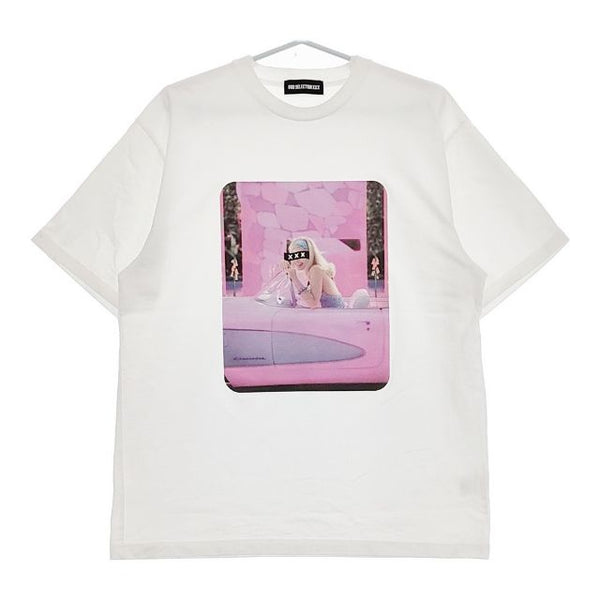 GOD SELECTION XXX バービー 半袖Ｔシャツ カットソー ホワイト ピンク メンズ ゴッドセレクショントリプルエックス【中古】5-0519S∞