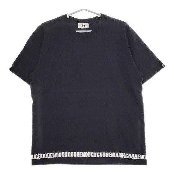GOODENOUGH 裾プリント L 半袖Ｔシャツ カットソー ブラック メンズ グッドイナフ【中古】5-0519S∞