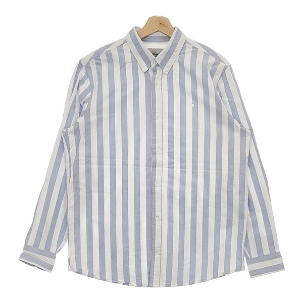 Carhartt I033027 L/S Dillion Shirt サイズS 定価17600円 WIP 長袖シャツ ホワイト ライトブルー メンズ カーハート【中古】5-0208M♪