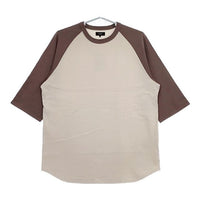 BEAMS ルーズ ベースボール Tシャツ ラグランT 七分袖 カットソー ベージュ メンズ ビームス【中古】5-0519S∞