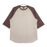 BEAMS ルーズ ベースボール Tシャツ ラグランT 七分袖 カットソー ベージュ メンズ ビームス【中古】5-0519S∞