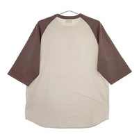 BEAMS ルーズ ベースボール Tシャツ ラグランT 七分袖 カットソー ベージュ メンズ ビームス【中古】5-0519S∞