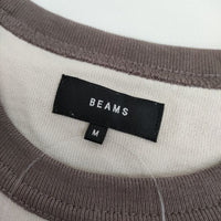 BEAMS ルーズ ベースボール Tシャツ ラグランT 七分袖 カットソー ベージュ メンズ ビームス【中古】5-0519S∞