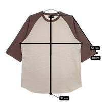 BEAMS ルーズ ベースボール Tシャツ ラグランT 七分袖 カットソー ベージュ メンズ ビームス【中古】5-0519S∞