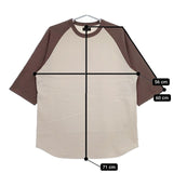 BEAMS ルーズ ベースボール Tシャツ ラグランT 七分袖 カットソー ベージュ メンズ ビームス【中古】5-0519S∞