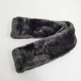 CALDO NIDO ELITE カルドニード エリート ファースヌード マフラー スヌード チャコールグレー レディース【中古】5-1117A◎