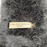 CALDO NIDO ELITE カルドニード エリート ファースヌード マフラー スヌード チャコールグレー レディース【中古】5-1117A◎