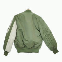 the Shepherd UNDERCOVER ALPHA FRAGMENT DESIGN 袖レザーMA-1 ジャケット 16AW カーキ メンズ ザシェパードアンダーカバー【中古】5-0128T♪