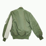 the Shepherd UNDERCOVER ALPHA FRAGMENT DESIGN 袖レザーMA-1 ジャケット 16AW カーキ メンズ ザシェパードアンダーカバー【中古】5-0128T♪