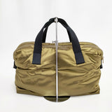 CELINE PADDED BAG パデッドバッグ レザー ナイロン 中綿 ボストンバッグ カーキ メンズ セリーヌ【中古】5-0301G◎