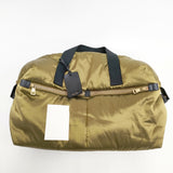 CELINE PADDED BAG パデッドバッグ レザー ナイロン 中綿 ボストンバッグ カーキ メンズ セリーヌ【中古】5-0301G◎