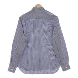 UNITED ARROWS フィンクス コットン ストライプ レギュラーカラー 長袖シャツ ホワイト ブルー メンズ ユナイテッドアローズ【中古】5-0308M∞