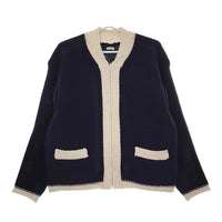 refomed GRANNY ZIPUP CARDIGAN REKN-007 サイズ1 定価51700円 カーディガン ネイビー メンズ リフォメッド【中古】5-0208T♪