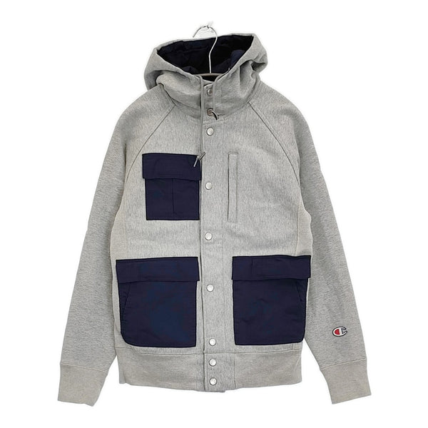 Champion リバースウィーブ windstopper スウェット マウンテンパーカー M c3-c107 ジャケット グレー メンズ チャンピオン【中古】5-0920T♪