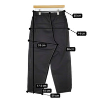 ATON WOOL TROPICAL EASY TAPERED PANTS サイズ02 PRAGIM0203 イージー テーパード パンツ ブラック メンズ エイトン【中古】5-0920M♪