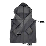 FUJITO 切替 コットンナイロン ジャケット ブルゾン グレー チャコールグレー メンズ フジト【中古】5-1027T∞