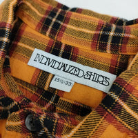 INDIVIDUALIZED SHIRTS フランネルチェック 長袖シャツ オレンジ メンズ インディビジュアライズドシャツ【中古】5-0428T∞