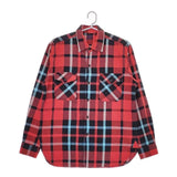 ISSEY MIYAKE/Lee ME41FJ158 フランネルチェック 長袖シャツ レッド メンズ イッセイミヤケ/リー【中古】5-0428T∞