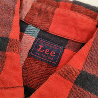 ISSEY MIYAKE/Lee ME41FJ158 フランネルチェック 長袖シャツ レッド メンズ イッセイミヤケ/リー【中古】5-0428T∞