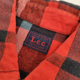 ISSEY MIYAKE/Lee ME41FJ158 フランネルチェック 長袖シャツ レッド メンズ イッセイミヤケ/リー【中古】5-0428T∞