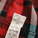 ISSEY MIYAKE/Lee ME41FJ158 フランネルチェック 長袖シャツ レッド メンズ イッセイミヤケ/リー【中古】5-0428T∞