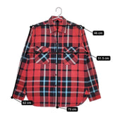 ISSEY MIYAKE/Lee ME41FJ158 フランネルチェック 長袖シャツ レッド メンズ イッセイミヤケ/リー【中古】5-0428T∞