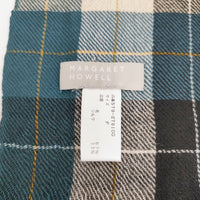 MARGARET HOWELL ウール シルク フリンジ マフラー チェック 579