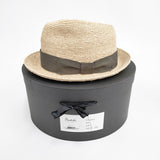 Sashiki ラフィアハット 定価25300円 帽子 ハット ベージュ グレー メンズ サシキ【中古】5-0726M◎