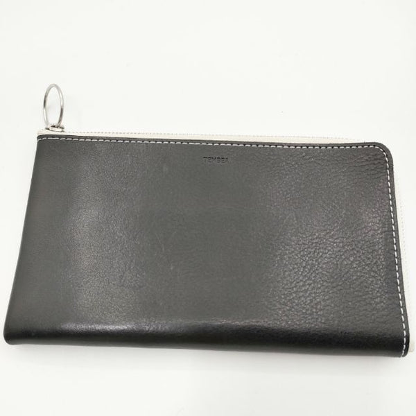 TEMBEA L字ファスナー COLLECT PURSE レザー 長財布 ブラック メンズ テンベア【中古】5-0510G∞