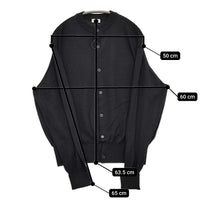 MAATEE & SONS 3子撚 WOOSTED C/N CARDIGAN 定価47300円 MT3303-0102 カーディガン 23AW ブラック メンズ マーティーアンドサンズ【中古】5-0920T♪