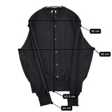 MAATEE & SONS 3子撚 WOOSTED C/N CARDIGAN 定価47300円 MT3303-0102 カーディガン 23AW ブラック メンズ マーティーアンドサンズ【中古】5-0920T♪