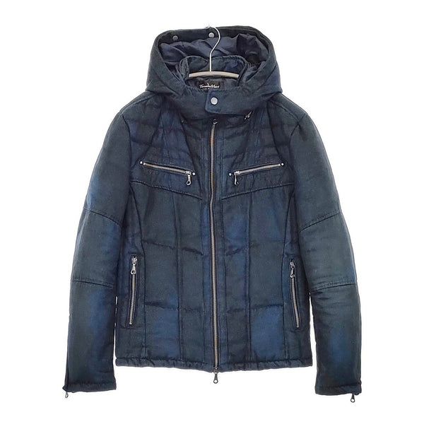TORNADO MART T/Cスウェードダウン 定価42000円 フェイクスウェード tbl-7601 サイズL ダウンジャケット ネイビー メンズ トルネードマート【中古】5-1030A◎