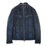 TORNADO MART T/Cスウェードダウン 定価42000円 フェイクスウェード tbl-7601 サイズL ダウンジャケット ネイビー メンズ トルネードマート【中古】5-1030A◎