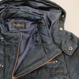 TORNADO MART T/Cスウェードダウン 定価42000円 フェイクスウェード tbl-7601 サイズL ダウンジャケット ネイビー メンズ トルネードマート【中古】5-1030A◎