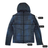 TORNADO MART T/Cスウェードダウン 定価42000円 フェイクスウェード tbl-7601 サイズL ダウンジャケット ネイビー メンズ トルネードマート【中古】5-1030A◎