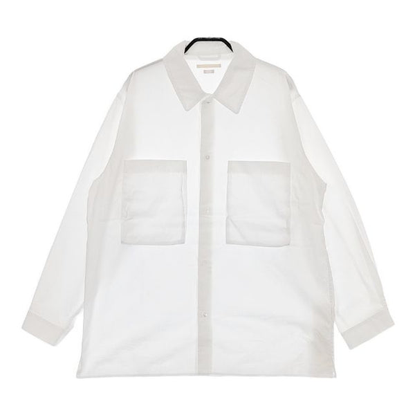 blurhms 新品 Chambray Gusset PKT Shirt 定価34100円 BHS24S004C70 サイズ2 長袖シャツ ホワイト メンズ ブラームス【中古】5-0406M∞