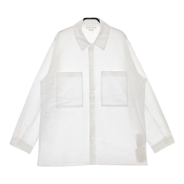 blurhms 新品 Chambray Gusset PKT Shirt BHS24S004C70 定価34100円 サイズ3 長袖シャツ ホワイト メンズ ブラームス【中古】5-0406M∞