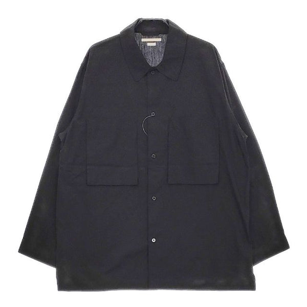 blurhms 新品 Chambray Gusset PKT Shirt BHS24S004C70 定価34100円 サイズ2 長袖シャツ ブラック メンズ ブラームス【中古】5-0406M∞