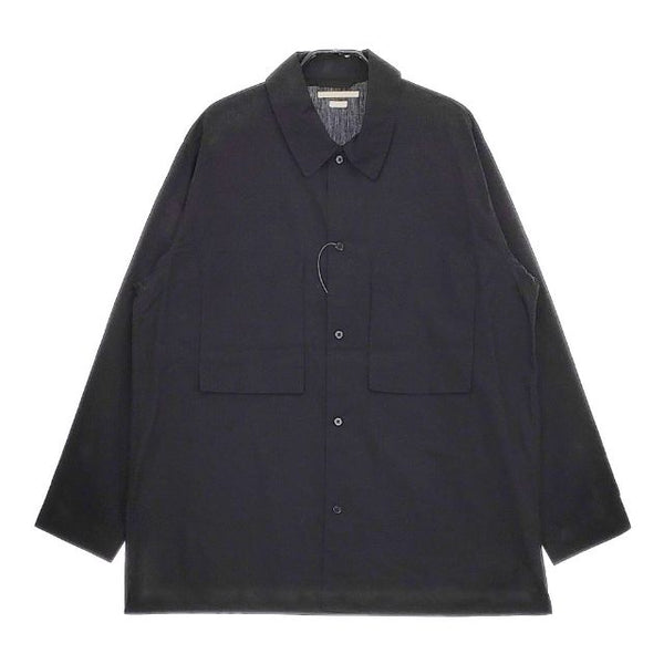 blurhms 新品 Chambray Gusset PKT Shirt サイズ2 BHS24S004C70 定価34100円 長袖シャツ ブラック メンズ ブラームス【中古】5-0406M∞