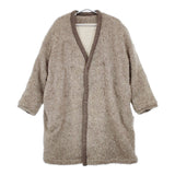 SIDE SLOPE 新品 ノーカラーコート SSL34-031 定価107800円 サイズ2 コート ブラウン メンズ サイドスロープ【中古】5-1030A◎#