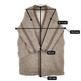 SIDE SLOPE 新品 ノーカラーコート SSL34-031 定価107800円 サイズ2 コート ブラウン メンズ サイドスロープ【中古】5-1030A◎#