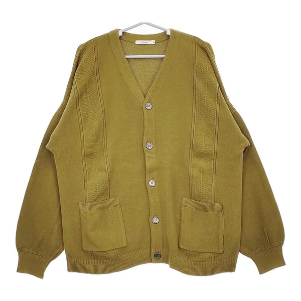 YASHIKI Konome Cardigan UGUISU 定価24500円 YSK-19SS-KN06 サイズ2 コットン カーディガン カーキ メンズ ヤシキ【中古】5-0223M♪