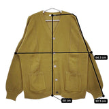 YASHIKI Konome Cardigan UGUISU 定価24500円 YSK-19SS-KN06 サイズ2 コットン カーディガン カーキ メンズ ヤシキ【中古】5-0223M♪